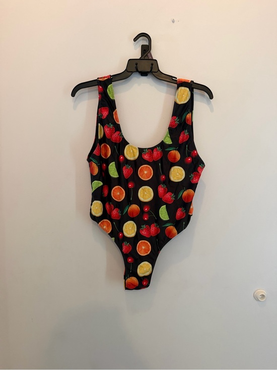 Sugar Thrillz Other - Sugar Thrillz Black Fruit Print One-Piece Swimsuit